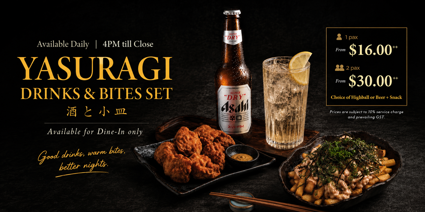 Yasuragi Drinks & Bites Set